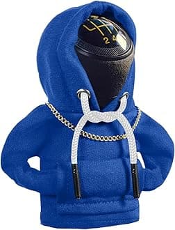 Car Shift Knob Hoodie, Funny Gear Shift Knob Shirt Sweater, Winter Warm Shift Knob Cover Sweater Shirt, Automotive Interior Novelty Accessories Decorations, Universal Fit Knob Cover Gift (Blue)