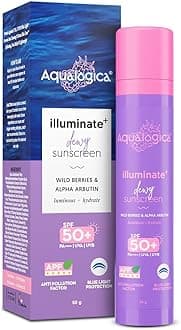 Illuminate+ Dewy Sunscreen SPF 50+ PA++++ with Wild Berries & Alpha Arbutin - 50 g Broad Spectrum SPF 50+ PA++++ UVA/B & Blue Light Protection Anti-Pollution Factor (APF) Technology