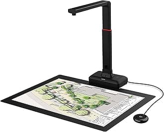 VIISAN Large Format Book & Document Scanner, Capture Size A2/A3, 26MP USB Document Camera with Auto-Flatten, Fingerprint Removal Technologies, Multi-Language OCR, Compatible with Windows & macOS