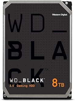 Western Digital 8TB WD Black Performance Internal Hard Drive HDD - 7200 RPM, SATA 6 Gb/s, 256 MB Cache, 3.5" - WD8001FZBX
