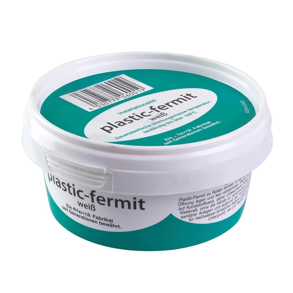 Stabilo-Sanitaer Plastic-fermit Sealing Paste 250 g, Permanent Plastic Sealing Paste Temperature Resistant up to 100 °C, Kneadable Sealant Suitable for Cold and Hot Water
