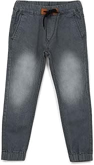 Urbano JuniorsBoy's Slim Fit Jeans (junhpsjoggerboy-mgrey-4-5_Grey_4-5 Years)