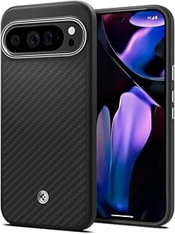Spigen Pixel9 Pro XL Case, Premium Matte Finish, Wireless Charging Compatible, US Mil-Spec, Shockproof, Enzo Aramid ACS07044 (Matte Black)