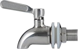 Stainless Steel Replacement Tap Durable, Drip-Free Design for 3 L, 5 L and 8 Litre Drinks Dispensers Easy to Install & Leak-Proof with Silicone Washers