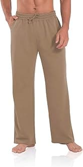 Agnes Urban Men's Joggers Sweatpants Open Bottom Straight Leg Casual Loose Fit Running Athletic Jersey Pants with Pockets