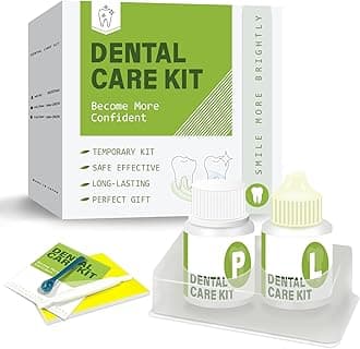 Temporary Tooth Repair Kit - Zinc Oxide Eugenol Cement Dental Care Kit Glue for Crowns & Bridges Filling - Improve Smile