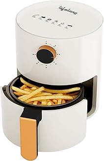 Lifelong Air Fryer for Home - 800W Small Airfryer Machine to Fry, Bake & Roast with Timer Control - Oil Free Fryer Machine - Electric with 360 Hot Air Circulation Technology (LLHF25)2.5 liter, White