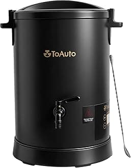 TOAUTO WMF-6Qts Digital Wax Melter for Candle Making,Easy Pour Spout Large Electric Wax Melting Pot, Wax Melter with Accurate Temperature Control Panel,No Cloggy for Production Soap Candle- 1100W Pink