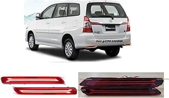 Innova 2013-2015 Reflector Led Brake Light for Bumper(Rear/Back) Drl with wiring (Red) - Set of 2