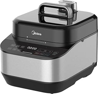 Midea Electric Pressure Cooker, 14° Inclined Panel, 8-in-1 Olla de Presion, Multi-Functional Programmable Slow Cooker, Rice Cooker, Steamer, Sauté Pan, Yogurt Maker and More, 5 Quart