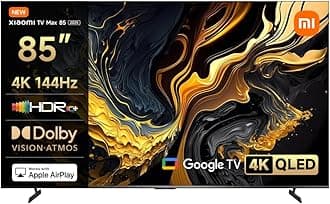 Xiaomi TV Max 85 2025 | Ultra-large 4K display | Quantum Dot display | 144Hz refresh rate, Dolby Vision®, Dolby Atmos®¹ | AI processor | Google TV™³