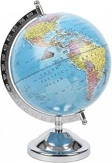 GLOBE DADDY World Globe 6 Inch with Metal Stand for Kids and Student Learning 10 Years, Office and Desk Decor,Decor Globe and Vip, Occasion or Boys Birthday Gift Item