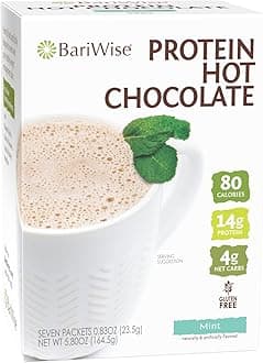 BariWise Protein Hot Chocolate, Mint, Gluten Free, Keto Friendly & Low Carb (7ct)