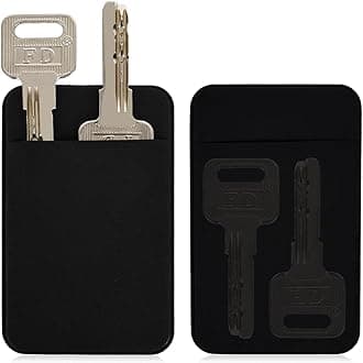 Wallet Key Holder, Compact Card Key Hider, Perfectly Fits Wallets (Black)