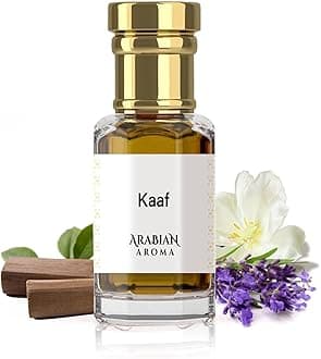 Arabian Aroma Kaaf Attar | Lavender & Watermelon Ittar with Sicilian Orange Notes | Oil-Based Jasmin Ittar | Itra Perfume for Men & Women | No Alcohol 100% Perfume (6ml)