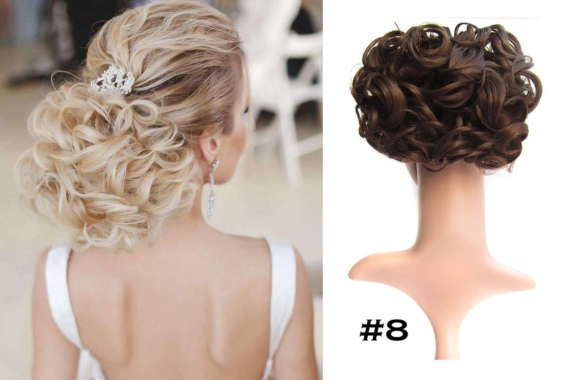 Curly Claw Elastic Net Chignon With Two Plastic Combs Easy Clip To Wavy Hair Clamp Bun Full Wigs #8