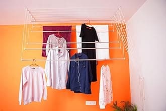 Rust Proof Stainless Steel Ceiling Rack for Clothes Dryer with Individual Hanging Rails (Nri 4 Feet)