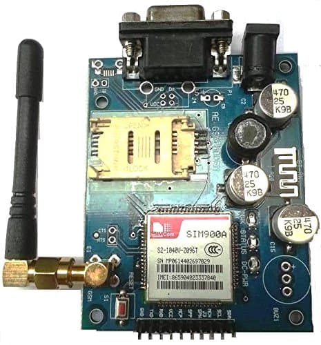 MatLogix SIM900A GSM Modem Module with SMA Antenna - Call SMS GPRS Facility - MIC Input, LINE Input & Speaker Output pins - RS232, TTL & I2C Communication (Version 2)