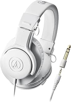 ATH-M20x Professional Studio Monitor Headphones, White