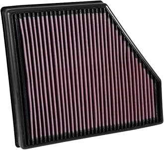 High-Flow Original Lifetime Engine Air Filter: Increase Power: Premium, Washable: Compatible with 2016-2024 Chevrolet: Camaro, SS, ZL1, 33-5047