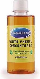TetraClean Citronella White Phenyl Concentrate 250 ML | Fragrance Oil Based Natural and Organic Floor Cleaner | Makes 8-10 Litres of White Phenyl | Disinfectant | For Home & Commercial Use