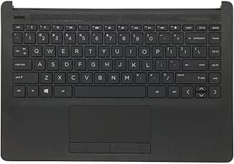 Replacement for HP 14Z-DK 14-DK 14-CF 14S-CF Laptop Upper Case Palmrest Touchpad with Keyboard Assembly L91187-001 6070B1751302 Jet Black