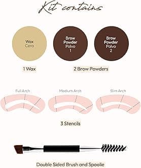 Ruby Kisses GoBrow Eyebrow Kit (RBKT01 - Black Dark Brown)