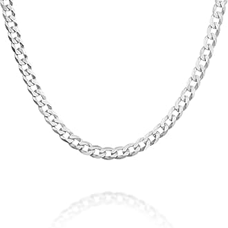 PAVOI 22K Gold Plated Chain Necklace For Women | Italian Solid 925 Sterling Silver Necklace for Men | Cuban Link, Rope, Snake & Rope Diamond-Cut Herringbone | Trendy Unisex Jewelry