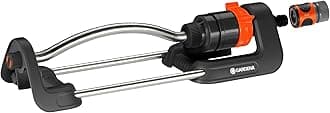 Gardena 18700-80 Aqua Frost-Proof Oscillating Sprinkler, Covers Areas up to 2400 Sq. Ft, Made in Germany