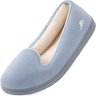 Wishcotton Women's Lightweight Memory Foam Closed - Back Slippers, Comfy Non - Slip House Shoes for Indoor & Outdoor