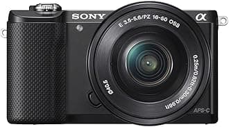 Sony Alpha ILCE-5000 Mirrorless Digital Camera w/ 16-50mm Lens (20.1 MP, DSLR, Black)