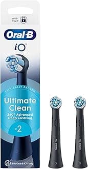 Oral B ORIGINAL iO Electric Toothbrush Ultimate Clean Replacement Brush Heads, Tuft-in-Tuft Bristle Technology, Pack of 2 Refills, For professional cleaning and gum health