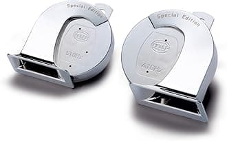 HELLA 007728883 Chrome 12V Trumpet Horn Kit (Universal Fit)