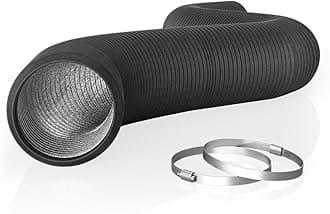 Flexible 4-Inch Aluminum Ducting, Heavy-Duty Four-Layer Protection, 25-Feet Long for Heating Cooling Ventilation and Exhaust