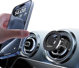 Mercedes Phone Holder for Mercedes Benz A/C Class A180/200 C180/200/260/300, GLB/GLC, Audi A1, Reinforced Car Phone Holder Spring Clip for Round Air Vent, Circular Vent Cradle for iPhone Samsung