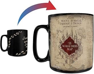 Harry Potter - Marauder's Map - I Solemnly Swear – 16 oz Large Ceramic Heat Sensitive Clue Mug – Full image revealed when HOT liquid is added MMUGC924