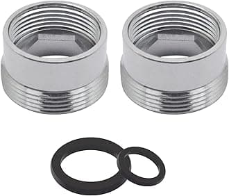 Faucet Adaptor SENRISE 2PCS Aerator Connector Solid Metal Kitchen Tap Connector for Water Purifier (18mm Female to 22mm Male)