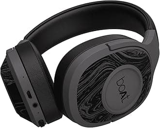 Rockerz 550/Rockerz 558 Over Ear Bluetooth Headphones with Upto 20 Hours Playback, 50 mm Drivers, Soft Padded Ear Cushions and Physical Noise Isolation(Black)