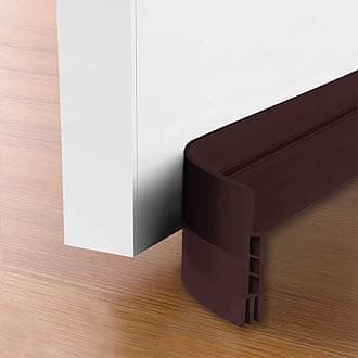 Suptikes 2 Pack Door Draft Stopper, Exterior & Interior Door Seal, 1.8" W x 37" L, Brown