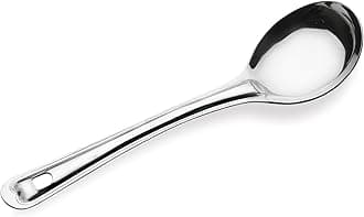 Crystal Oval Medium Stainless Steel Serving Spoon, Silver