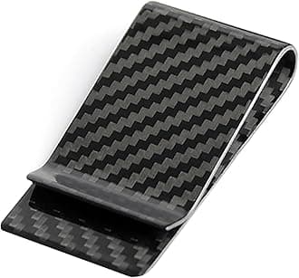 Carbon Fiber Wallet Money Clip for Cash and Credit Card, Super Slim & Light Minimalist Holder Clip for Men