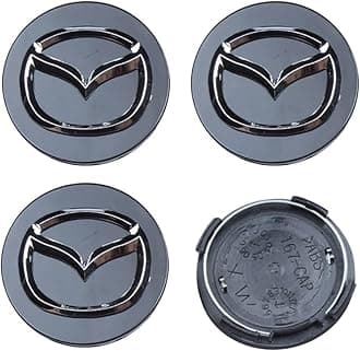4PCS Wheel Center Caps for Mazda CX-5 CX-7 CX-8 M6 MX5 RX7 RX8 A8 CX9 X MX, 56mm/2.2" Car Wheel Hub Caps ABS Rim Center Hub Cover (Black)