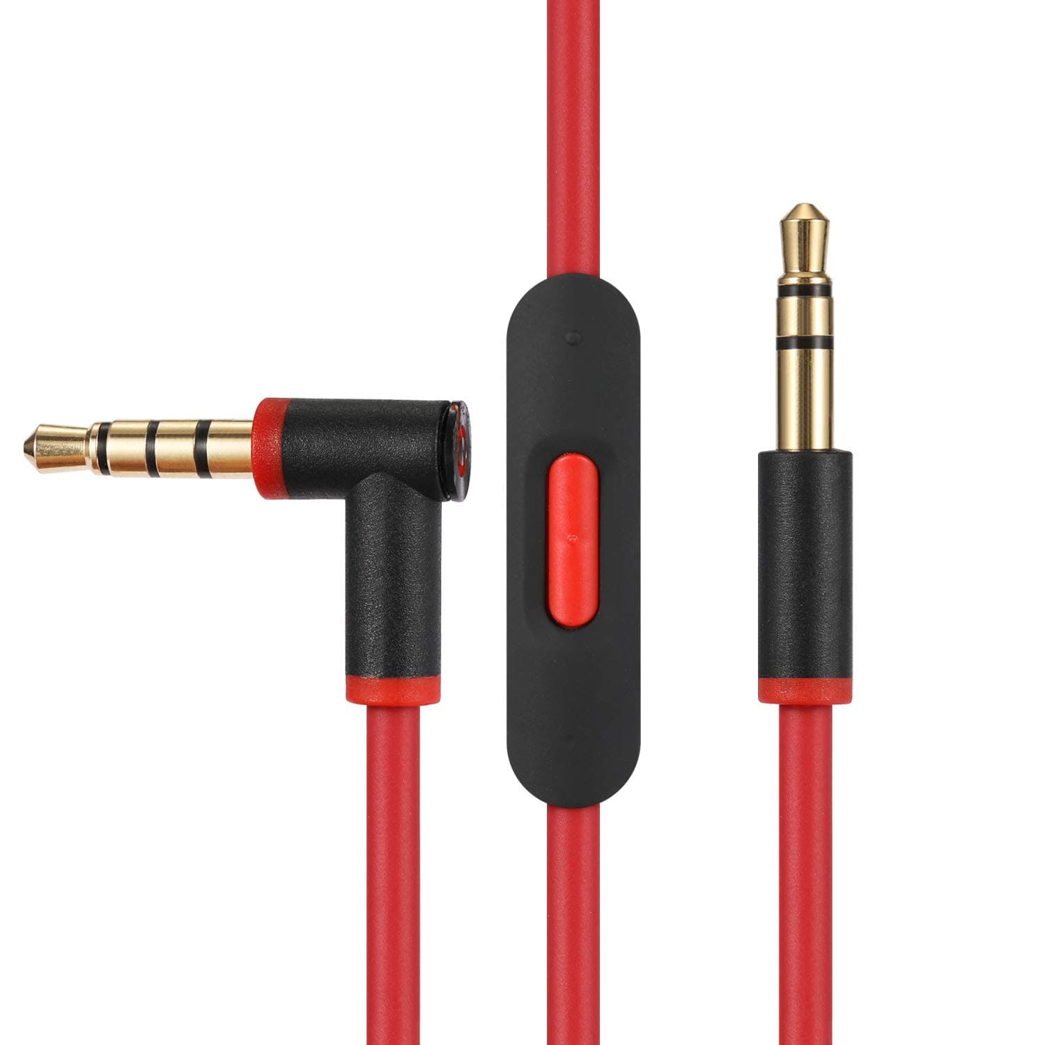 Cipher (Black Red) - Replacement Audio Cable Cord Wire,Compatible with Beats by Dr.Dre Headphones Studio/Solo/Pro/Detox/Wireless/Mixr/Executive/Pill with in-line Mic and Control- (Black Red)