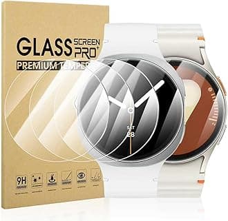 Diruite 4-Pack Screen Protector for Samsung Galaxy Watch 7/6/5/4/FE - Tempered Glass for 37mm Devices