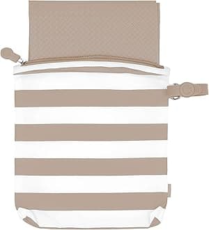 UbbiOn-The-Go Folding Changing Baby Mat with Carrying Bag, Soft and Comfortable Nappy Bag Accessory Must Have for Newborns, Easy to Clean, Portable Changing Pad, Taupe