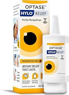 HYLO Relief Dry Eye Drops - Fast-Acting Preservative Free Eye Drops for Dry Eyes - with Patented HYLO Delivery System - Artificial Tears for Mild to Moderate Dry Eye Relief - .33 Oz, 300 Doses