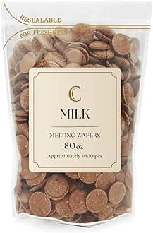 KIDU Merckens Chocolate Melting Wafers Bulk Bag Perfect For Dipping, Deserts, Baking And More (5 Pound, Milk)