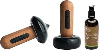 Electric Hot Stones Massage Stick, Portable Heated Stone Massage for Foot Neck Back Leg Pain Relieve, Cordless Massager Wand Set with 100ml Aromatherapy Massage Oil, S2 Great Gifts Choice