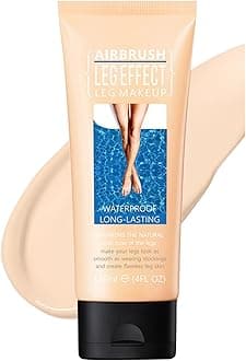 Leg Makeup To Cover Veins, Self Tanning Lotion, Gradual Tan Moisturiser, Body Makeup, Skin Firming Body Cream | Lightweight, Waterproof Formula | Long-Lasting Tan & Even Skin Tone (Fairest Glow, 01)