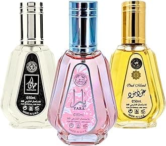 Lattafa Perfumes Yara, Hayaati & Oud Mood - EDP 50ML (1.7 OZ), MINI (Travel Size) Perfumes Collection, Original Iconic Fragrance, Perfumes for Men & Women (ELEGANT BUNDLE)